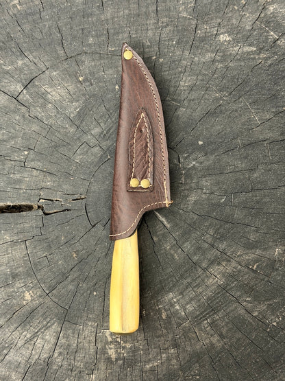 4” Skinner Knife, Ostrich Bone - SS420 - 105mm