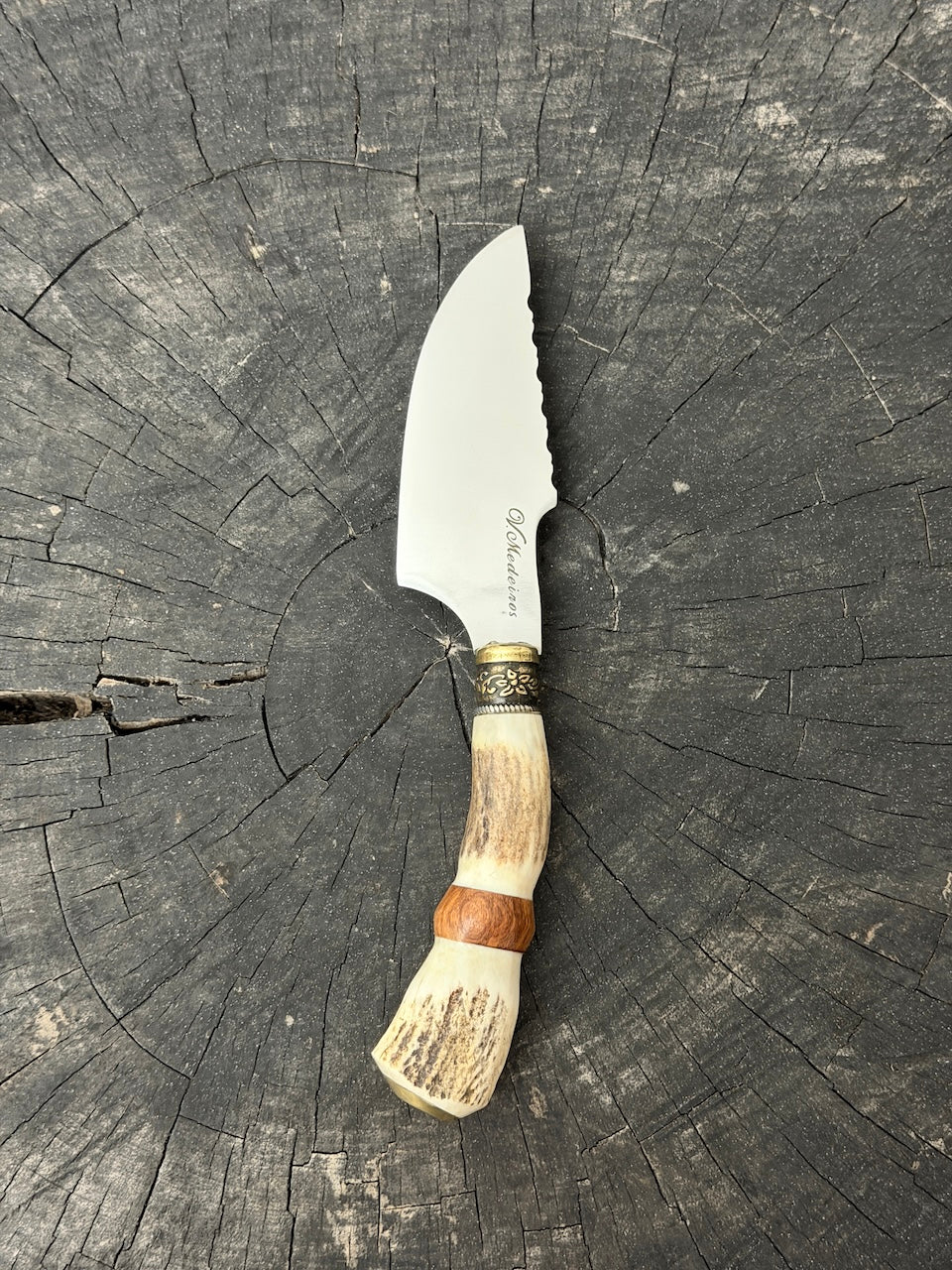 4” Skinner Knife, Deer Antler - SS420 - 105mm
