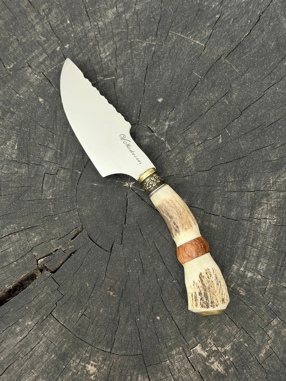 4” Skinner Knife, Deer Antler - SS420 - 105mm