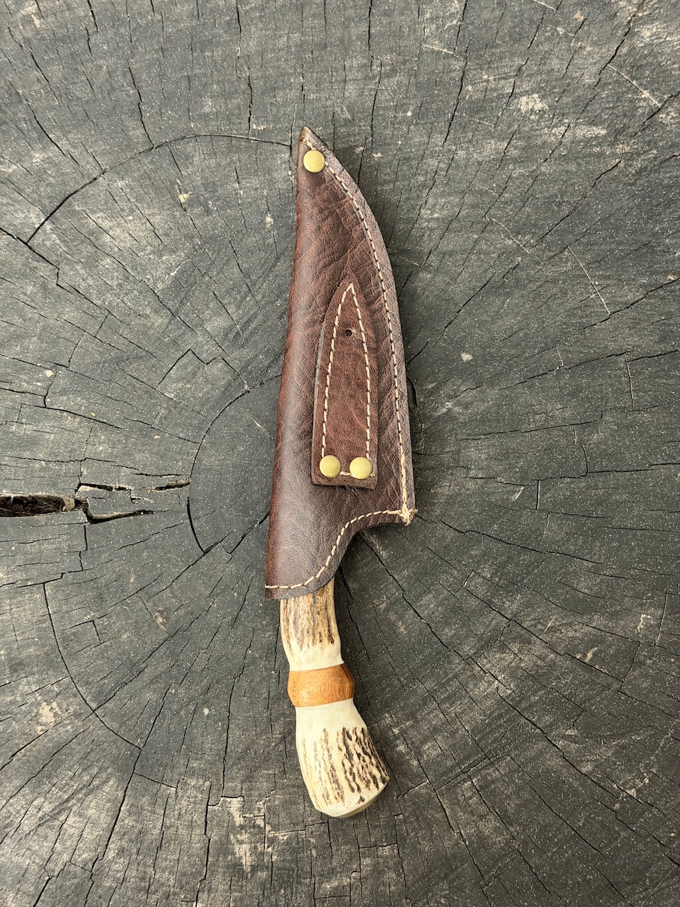 4” Skinner Knife, Deer Antler - SS420 - 105mm