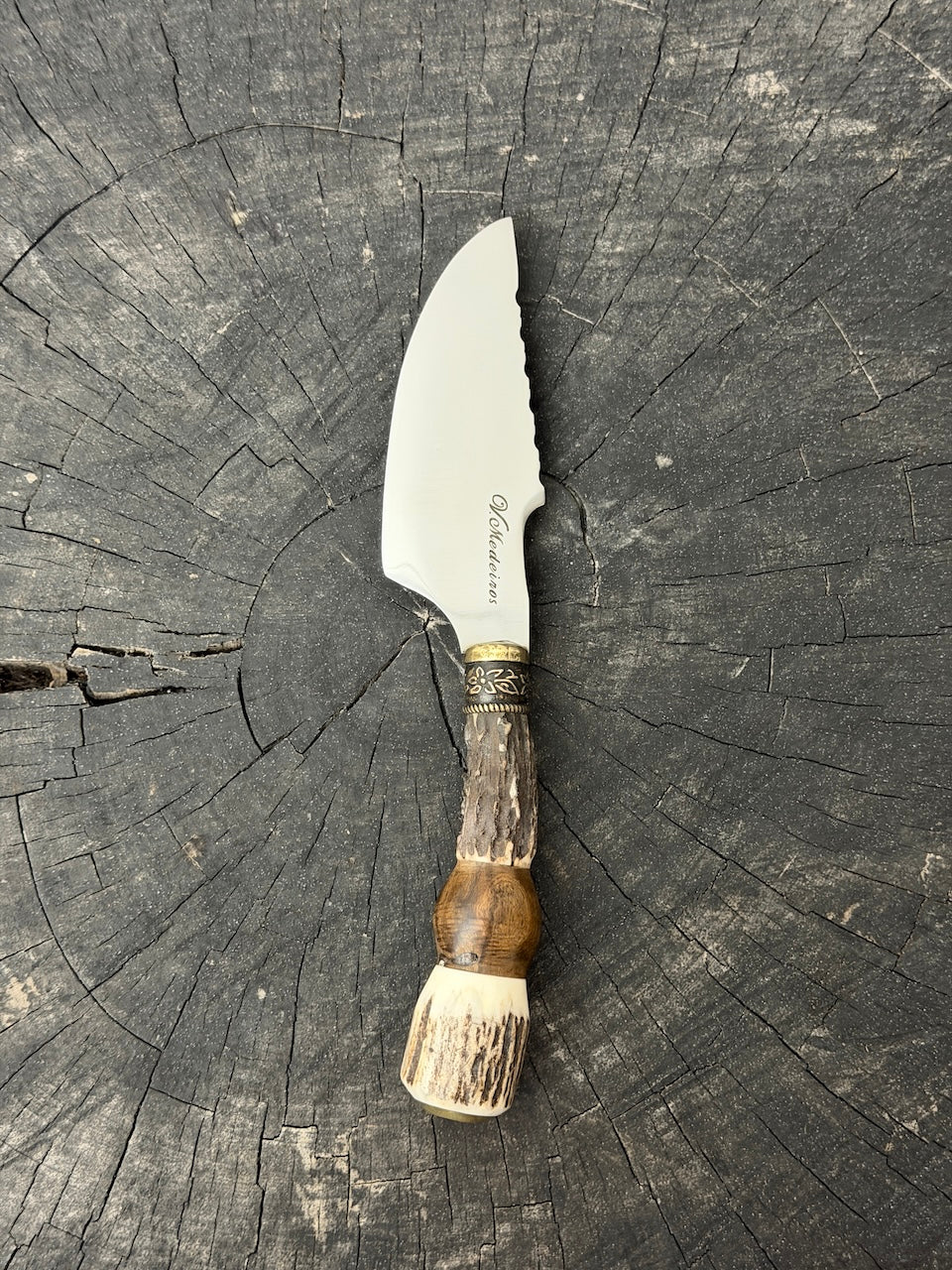 4” Skinner Knife, Deer Antler - SS420 - 105mm