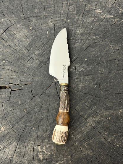 4” Skinner Knife, Deer Antler - SS420 - 105mm