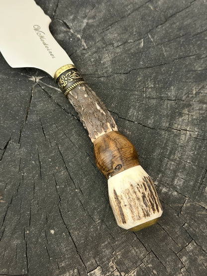 4” Skinner Knife, Deer Antler - SS420 - 105mm