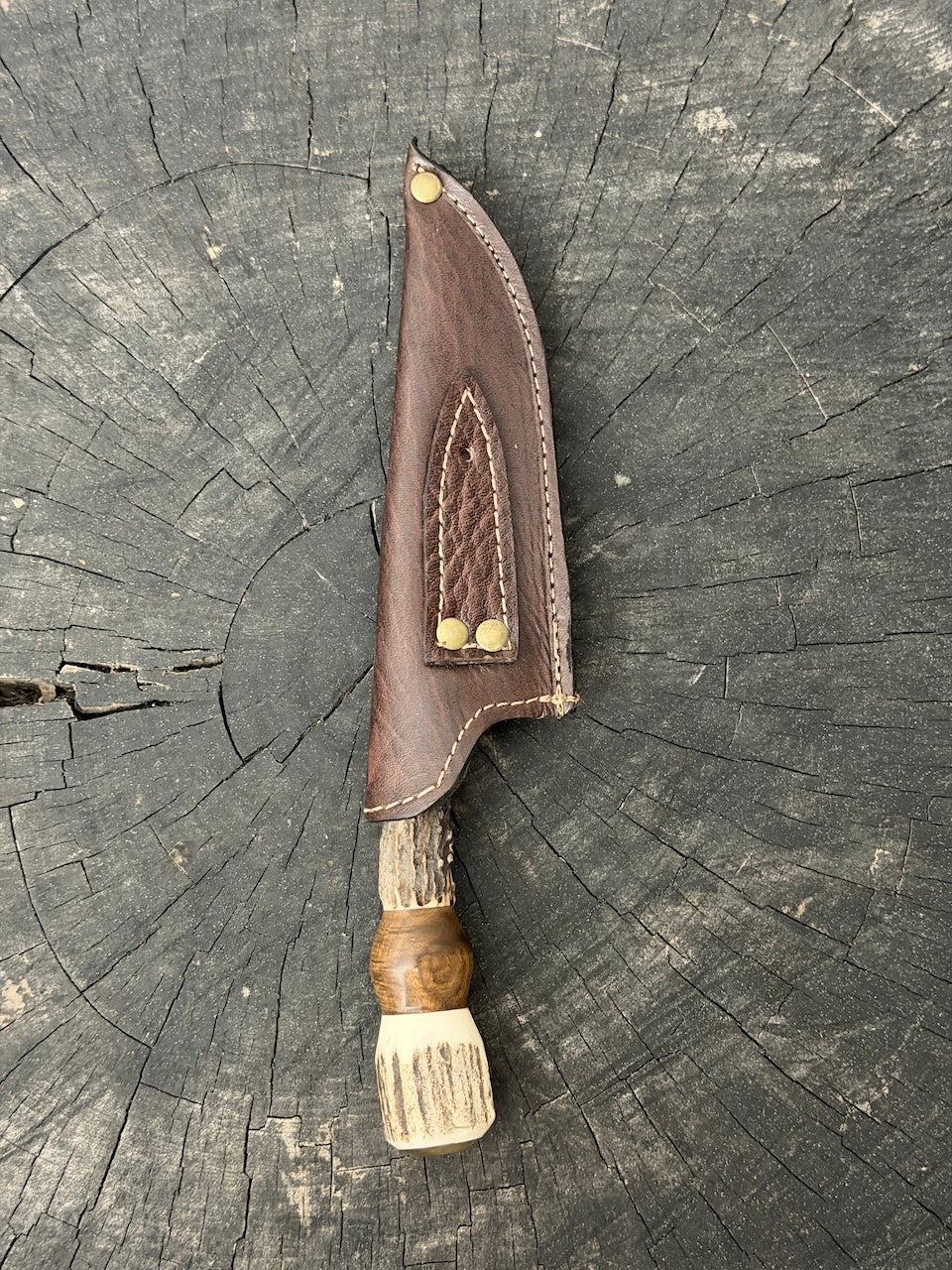 4” Skinner Knife, Deer Antler - SS420 - 105mm