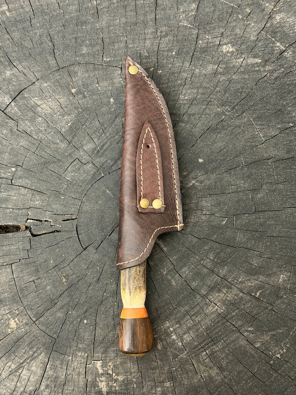 4” Skinner Knife, Deer Antler - SS420 - 105mm