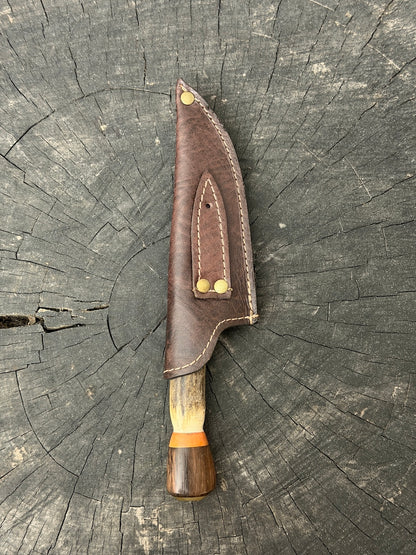 4” Skinner Knife, Deer Antler - SS420 - 105mm