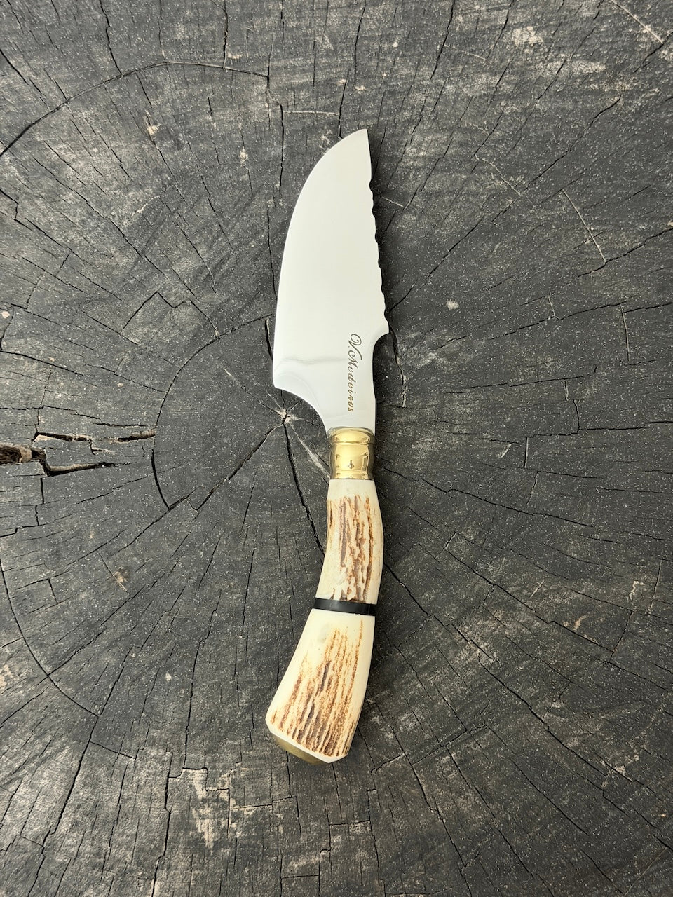 4” Skinner Knife, Deer Antler - SS420 - 105mm