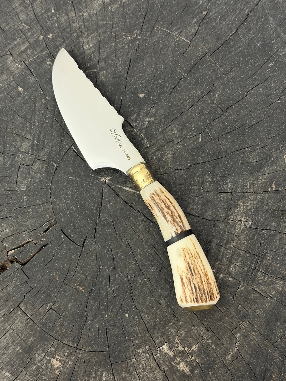 4” Skinner Knife, Deer Antler - SS420 - 105mm