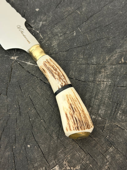 4” Skinner Knife, Deer Antler - SS420 - 105mm