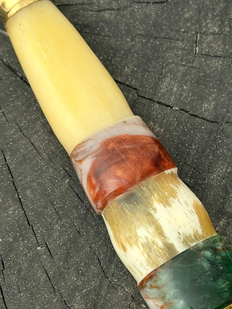 5" Boning Knife, Ostrich Bone &amp; Custom Block, HCS1070 - 130mm
