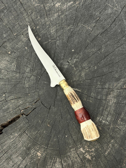 5" Boning Knife, Deer Antler, SS440 - 130mm