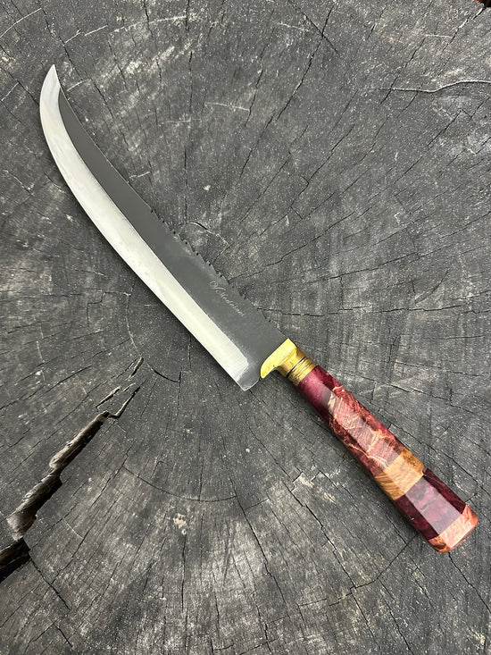 10" Butchers Knife, Maple Burl, RSS440 - 250mm