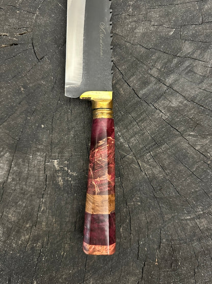 10&quot; Butchers Knife, Maple Burl, RSS440 - 250mm