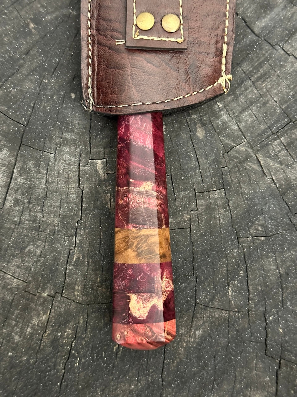 10&quot; Butchers Knife, Maple Burl, RSS440 - 250mm