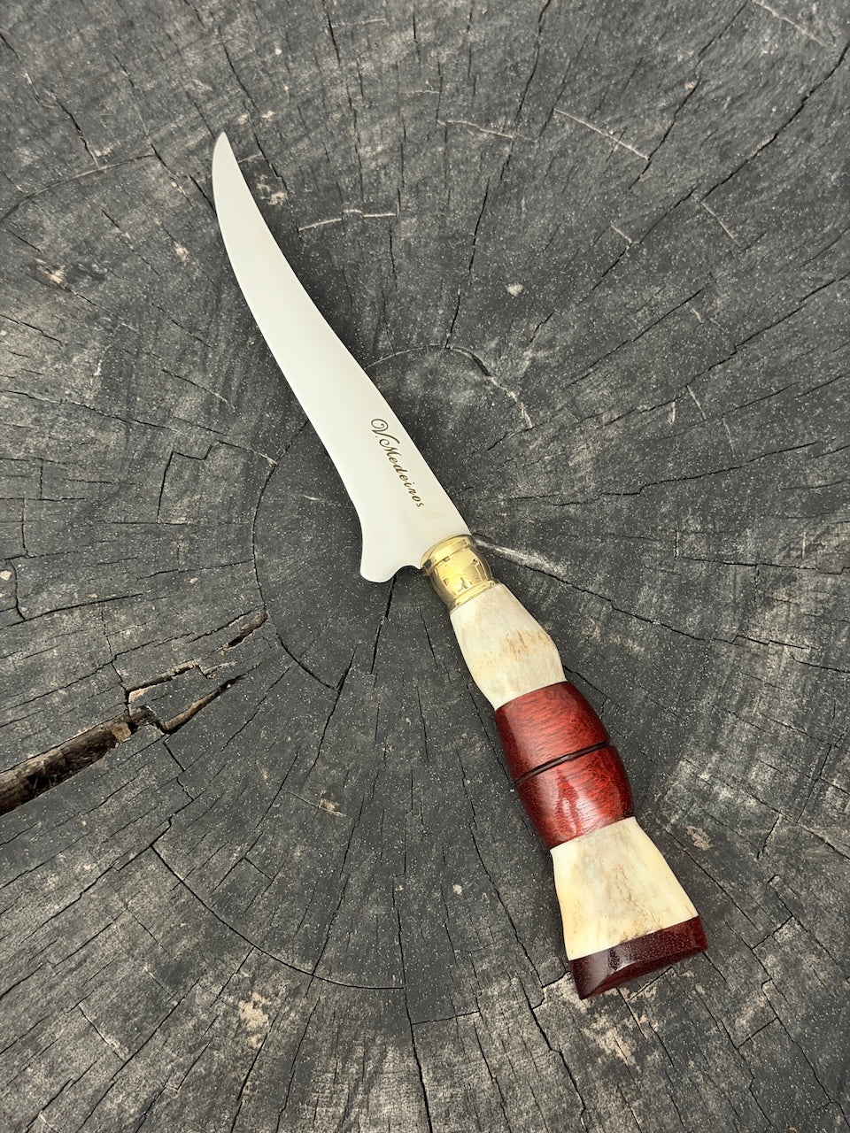 5" Boning Knife, Deer Antler, SS440 - 130mm