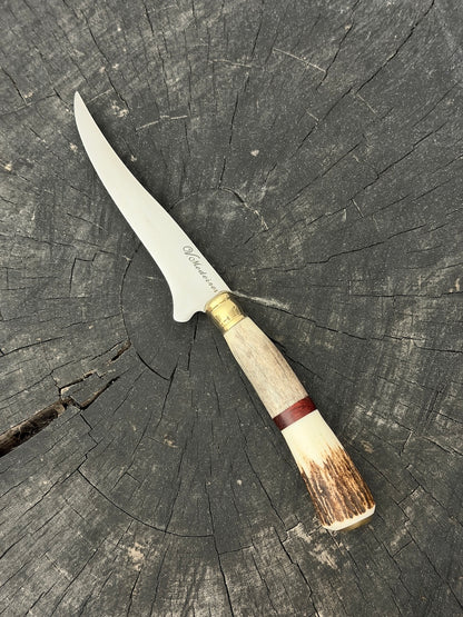 5" Boning Knife, Deer Antler, SS440 - 130mm