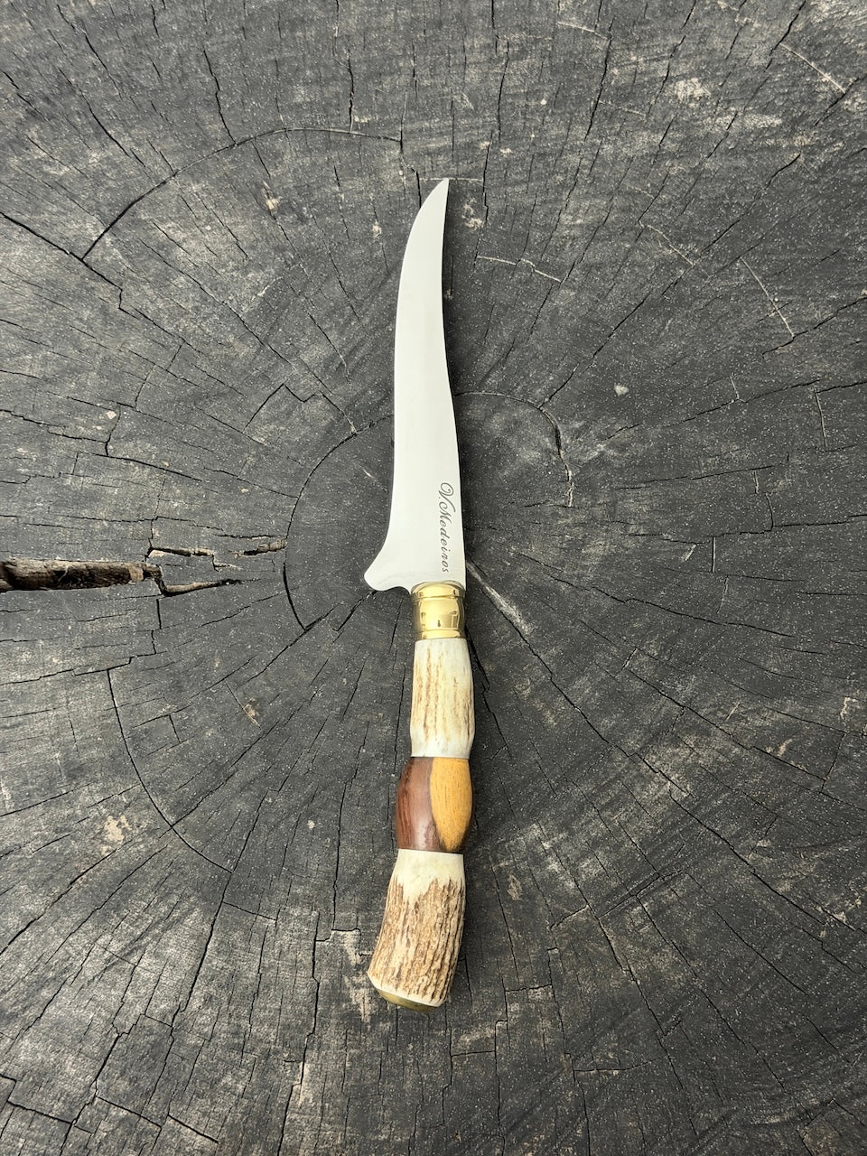 5" Boning Knife, Deer Antler, SS440 - 130mm
