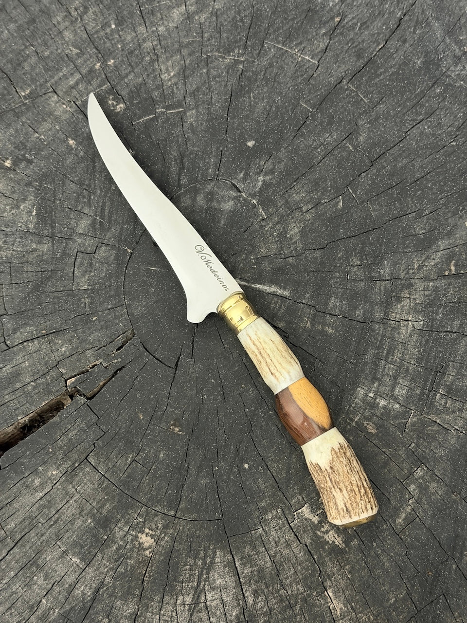 5" Boning Knife, Deer Antler, SS440 - 130mm