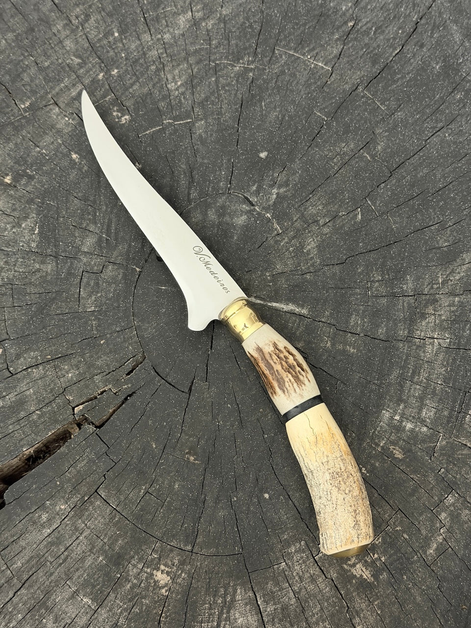 5" Boning Knife, Deer Antler, SS440 - 130mm