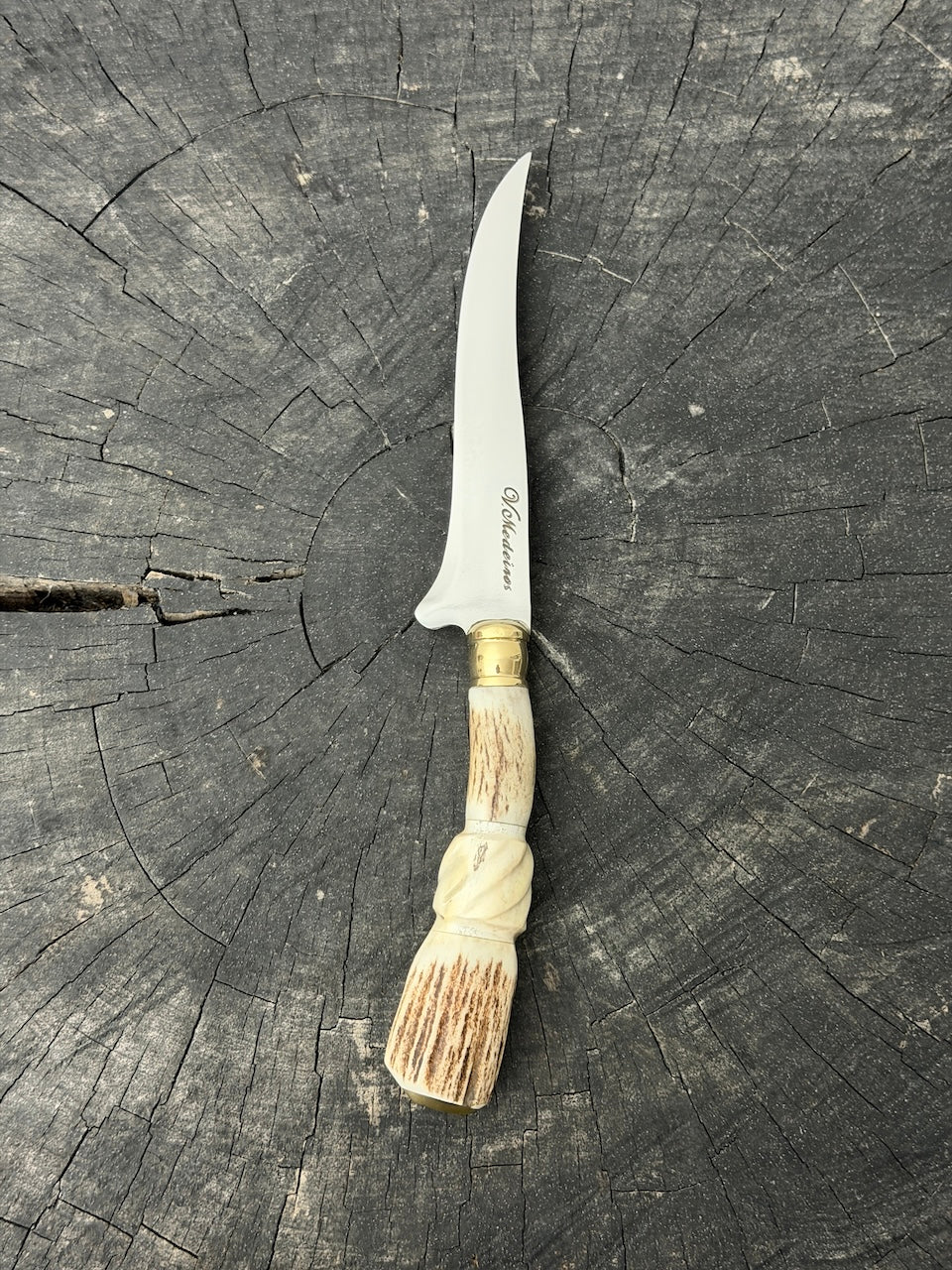 5" Boning Knife, Deer Antler, SS440 - 130mm