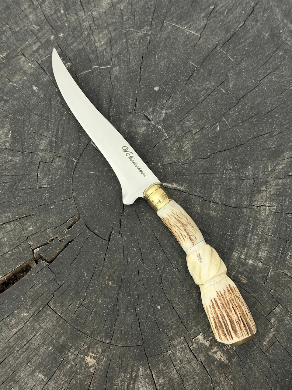5" Boning Knife, Deer Antler, SS440 - 130mm