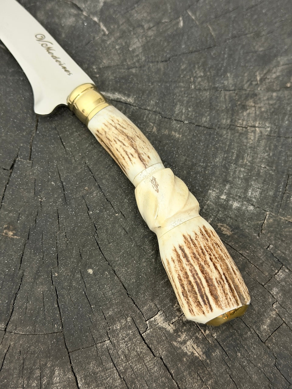 5" Boning Knife, Deer Antler, SS440 - 130mm