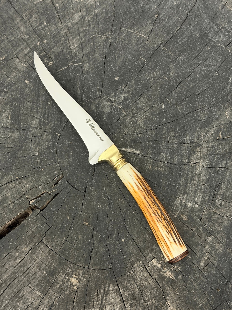 5" Boning Knife, Deer Antler, SS440 - 130mm