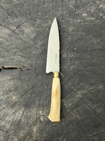 6" Utility Knife, Ostrich Bone, SS440 - 150mm