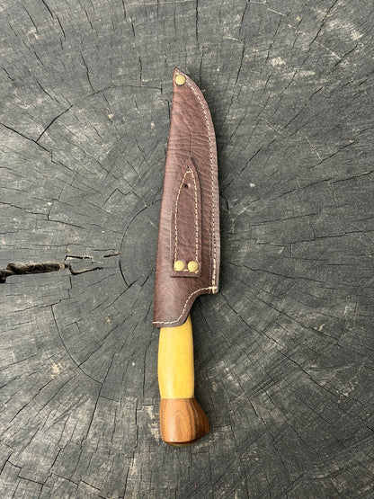 6" Utility Knife, Ostrich Bone, SS440 - 150mm