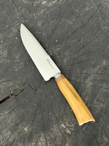 6" Utility Knife, Ostrich Bone, SS440 - 150mm
