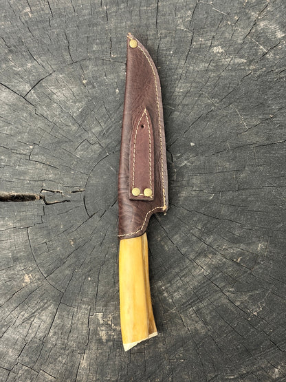 6" Utility Knife, Ostrich Bone, SS440 - 150mm