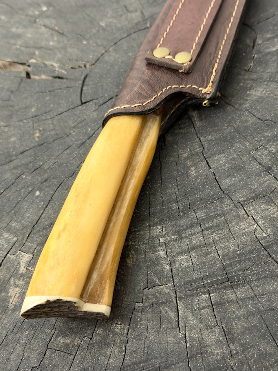 6" Utility Knife, Ostrich Bone, SS440 - 150mm