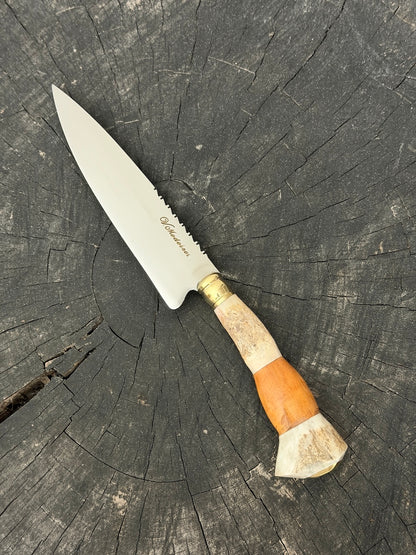 6" Utility Knife, Deer Antler, SS440 - 150mm