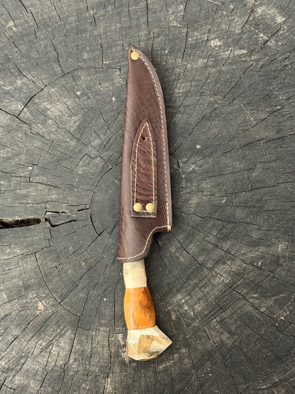 6" Utility Knife, Deer Antler, SS440 - 150mm