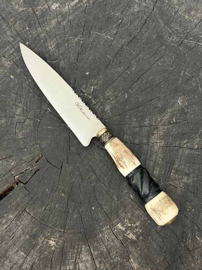 6" Utility Knife, Deer Antler, SS440 - 150mm