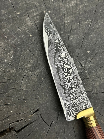 6&quot; Damascus Knife, Jacaranda Hardwood, CS1095 15n20