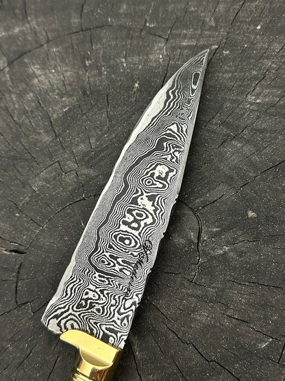 6&quot; Damascus Knife, Jacaranda Hardwood, CS1095 15n20