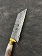 5" Damascus Bunka Knife, Deer Antler, CS1095 15n20