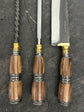 BBQ Knife Set, Jacaranda & Nickel Ring RSS440 - 250mm