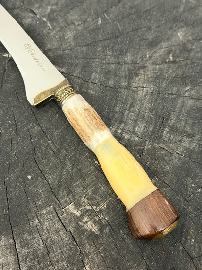 8" Boning Knife, Ostrich Bone &amp; Deer Antler, SS420 - 200mm