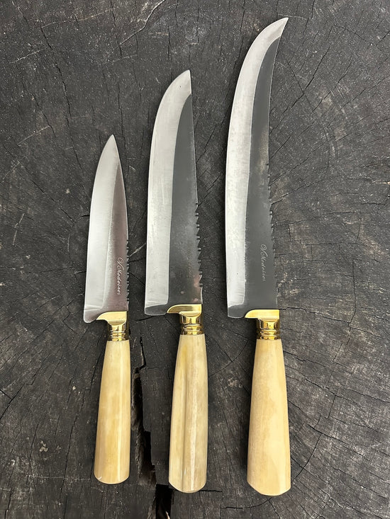 BBQ Knife Set, Ostrich Bone, SS440 - 200mm