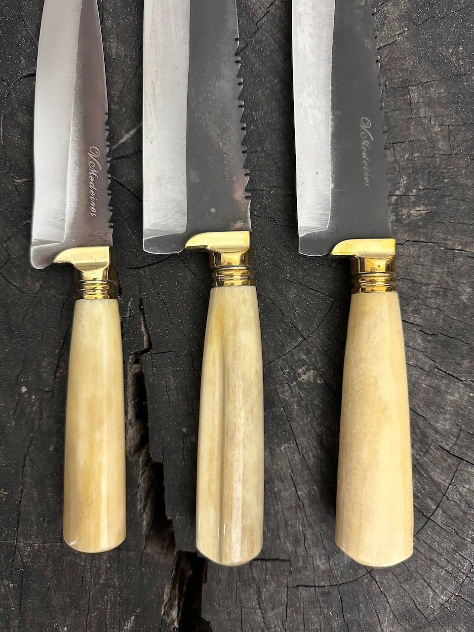 BBQ Knife Set, Ostrich Bone, SS440 - 200mm