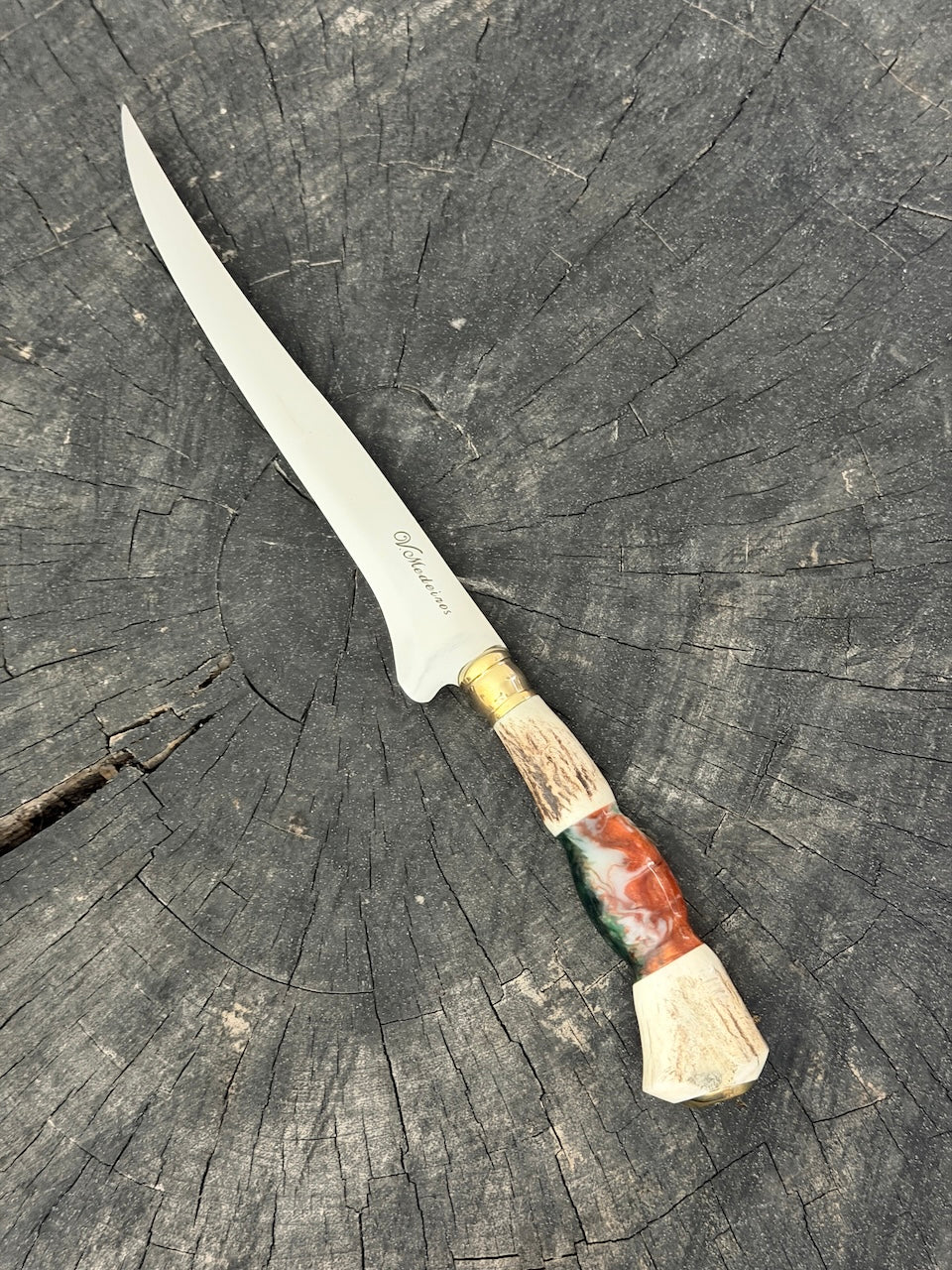 8" Boning Knife, Deer Antler, SS420 - 200mm