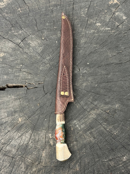 8" Boning Knife, Deer Antler, SS420 - 200mm