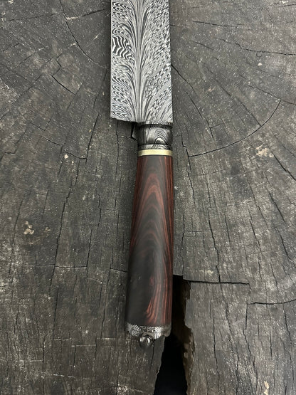 10.5&quot; Neves Damascus Feather Knife 220 Layers CS1095 15n20