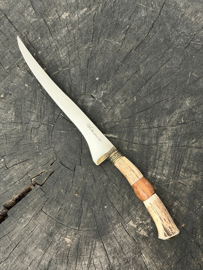 8" Boning Knife, Deer Antler, SS420 - 200mm