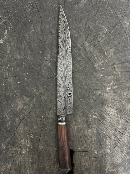 10.5&quot; Neves Damascus Feather Knife 220 Layers CS1095 15n20