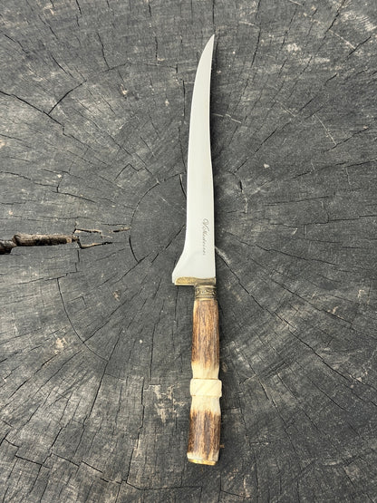 8" Boning Knife, Deer Antler, SS420 - 200mm