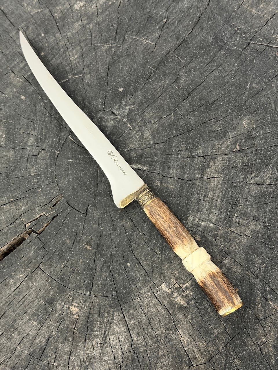 8" Boning Knife, Deer Antler, SS420 - 200mm