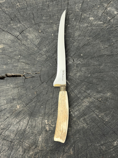 8" Boning Knife, Deer Antler, SS420 - 200mm